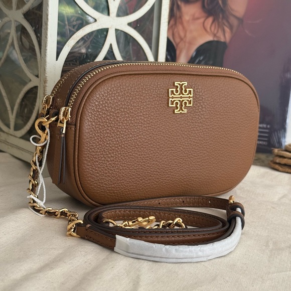 Tory Burch Handbags - Tory Burch Brown Crossbody Bag Gold Hardware